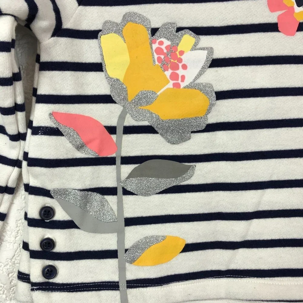 Gymboree Blue And White With Flowers Top NEW Size 4T